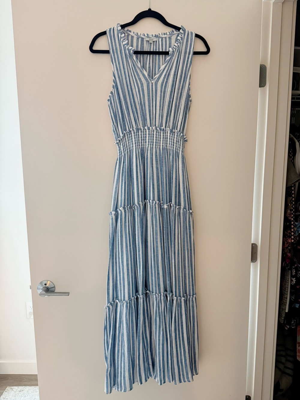 Rails Loulou Blue and White Striped Maxi Dress | Like New